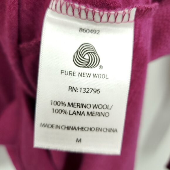 Seg'ments 100% Merino Wool Crew Neck Long Sleeve Base Layer Top M Dark Pink - Picture 14 of 15